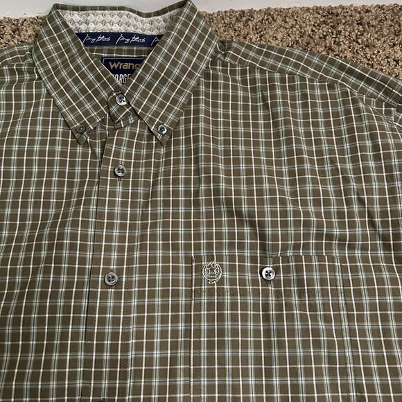 Wrangler George Straight Shirt Mens Sz XL Tattersall Check Western Cowboy Rodeo - Picture 3 of 15